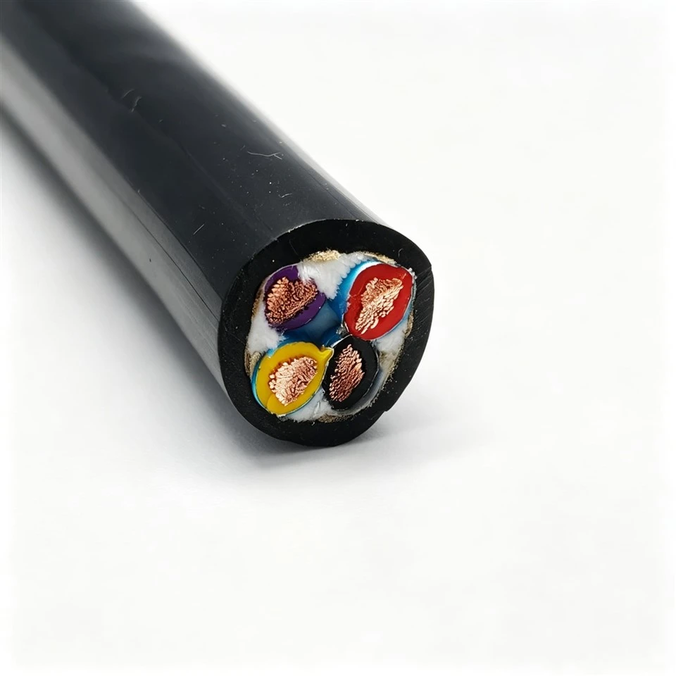 Customized Flexible TPU Waterproof Cable 4x4mm² Bare Copper Wire LCP Tensile PE Insulation Wear-resistant For Underwater Robots price