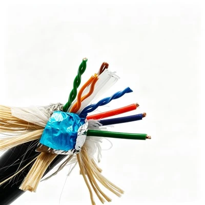 حسب ضرورت ROV کیبل 3*0.75mm ²+STP CAT6، PE موصلیت، پانی کے اندر کیمروں کے لیے شیلڈنگ کے ساتھ ہائیڈرولیسس مزاحم TPU میان